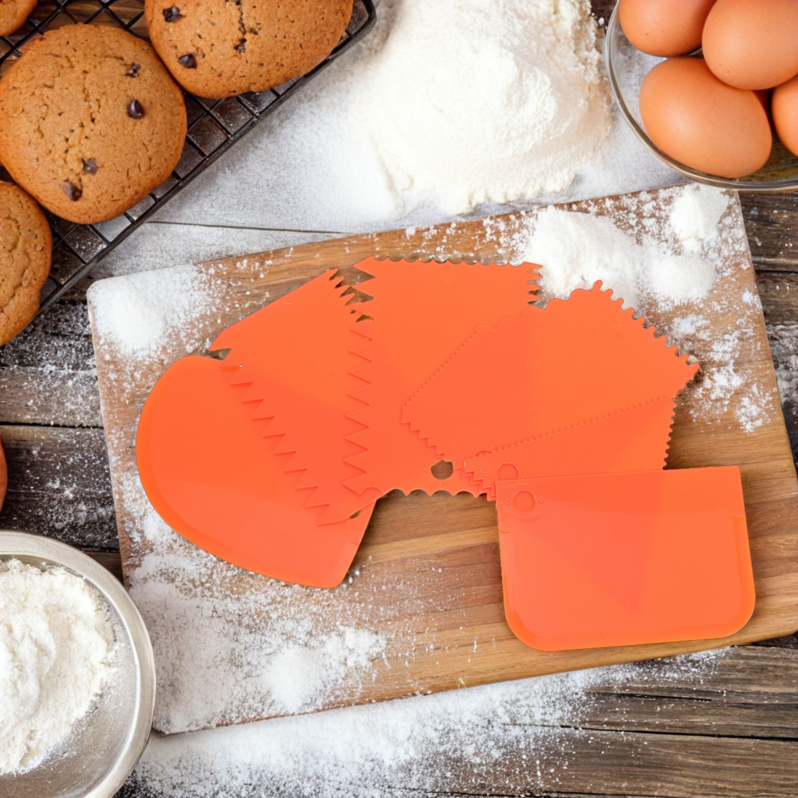 6Pcs Cake Scraper Set Serrated - مراجعة Fondant Smoother Set وسعره