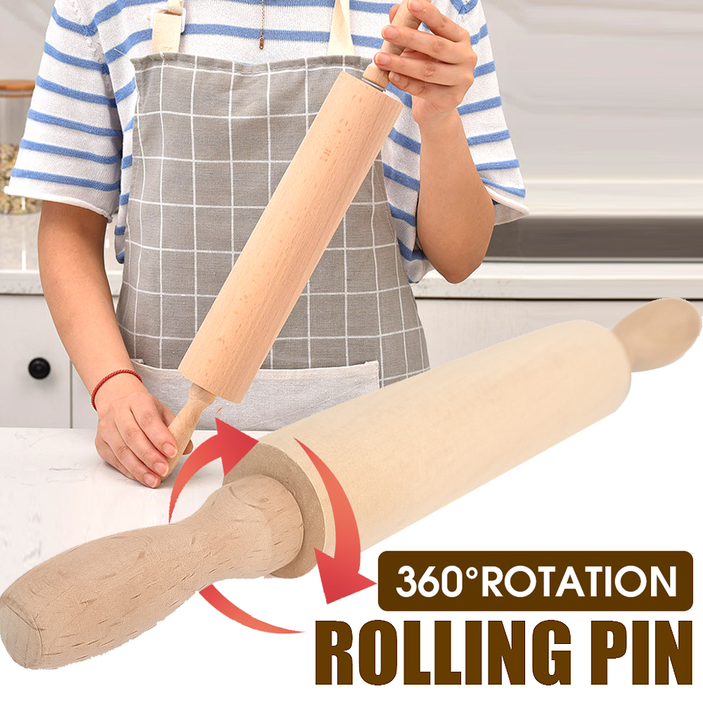 1Pcs Wooden Rolling Pin Househ - مراجعة Baking Powder Kitchen وسعره