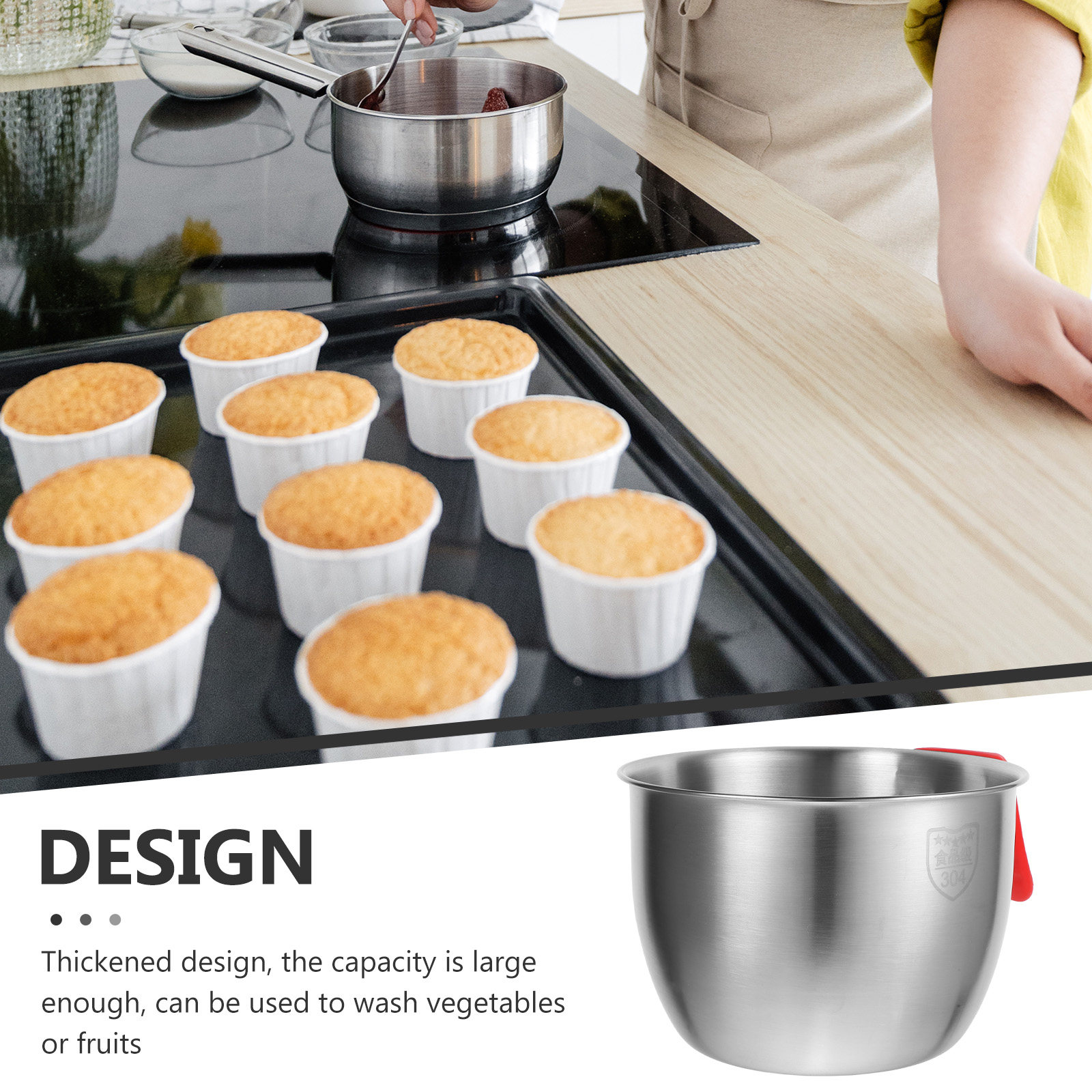 Stainless Steel Egg Beating Ba - مراجعة Kitchen Baking Bowls وسعره