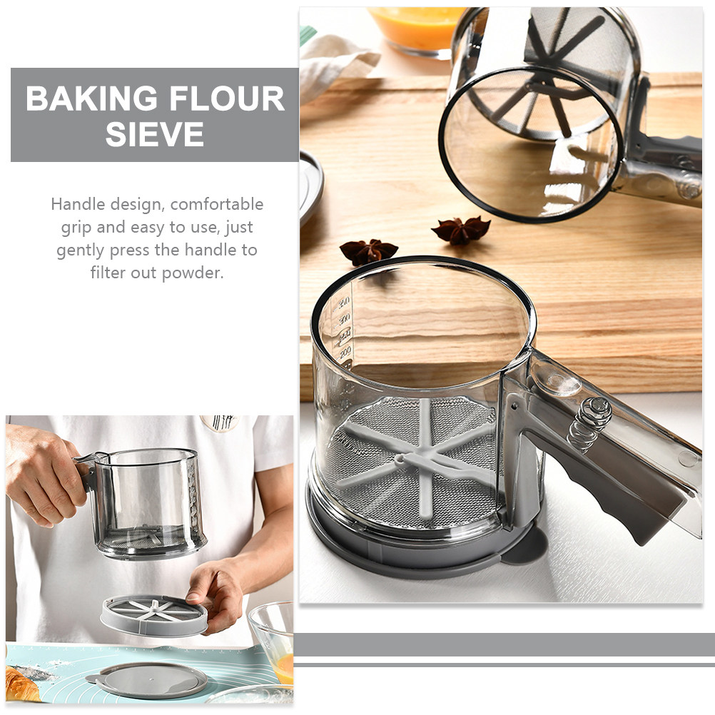 Hand Held Flour Sifter Semi Au - مراجعة Baking Powder Kitchen وسعره