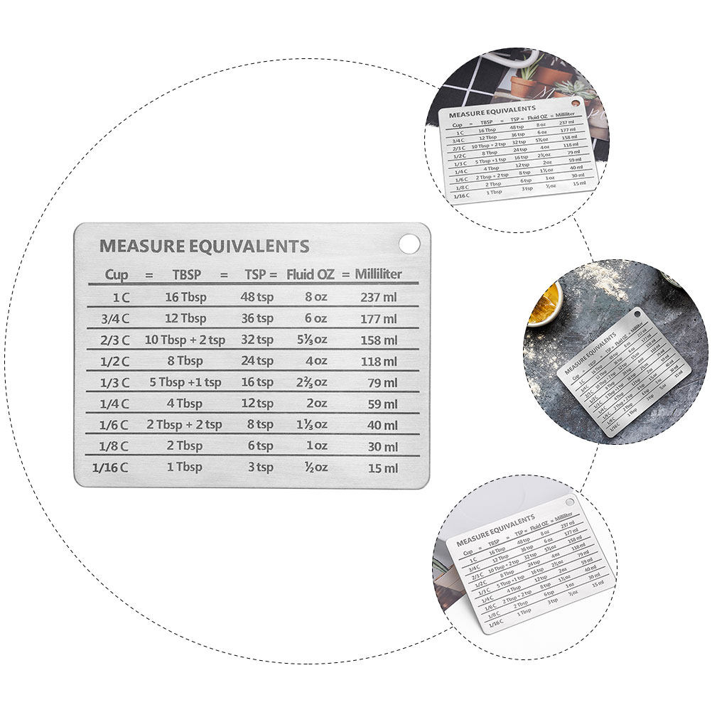 Stainless Steel Baking Chart M - مراجعة Kitchen Baking Conversion Chart وسعره