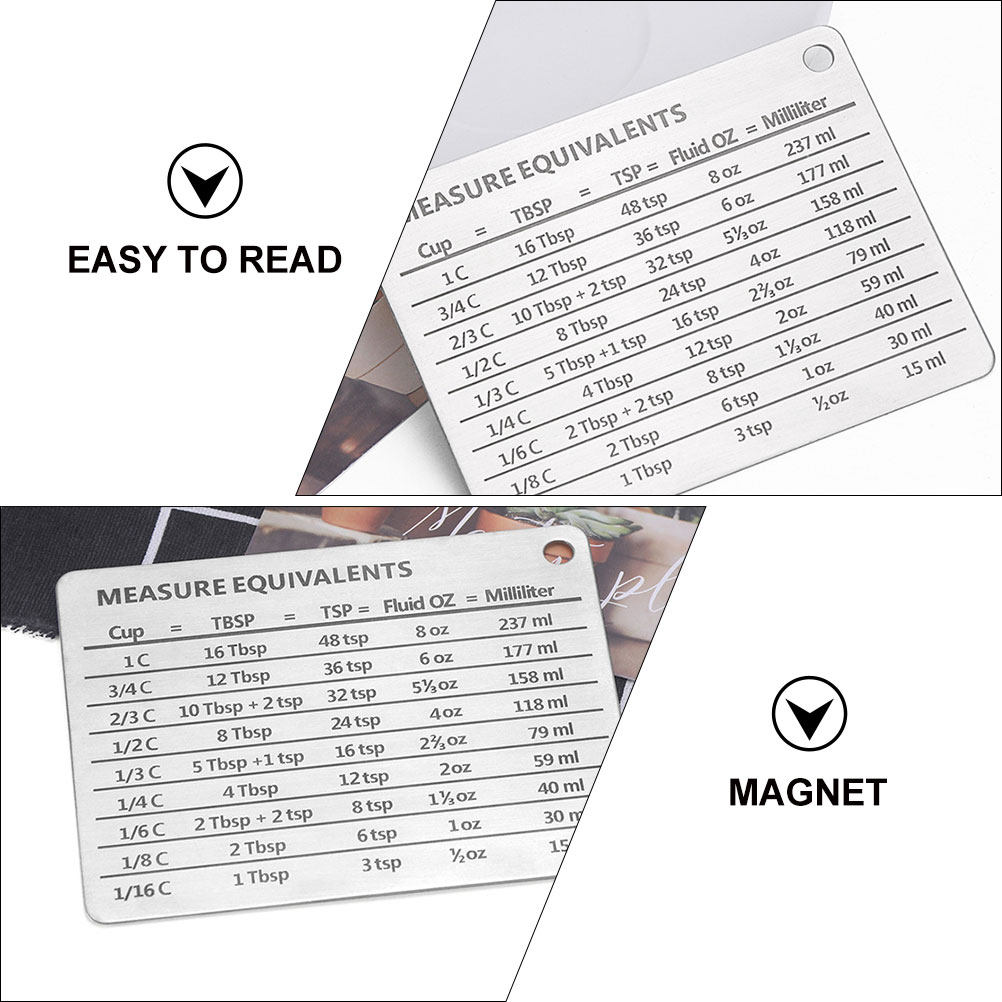 Stainless Steel Baking Chart M - مراجعة Kitchen Baking Conversion Chart وسعره