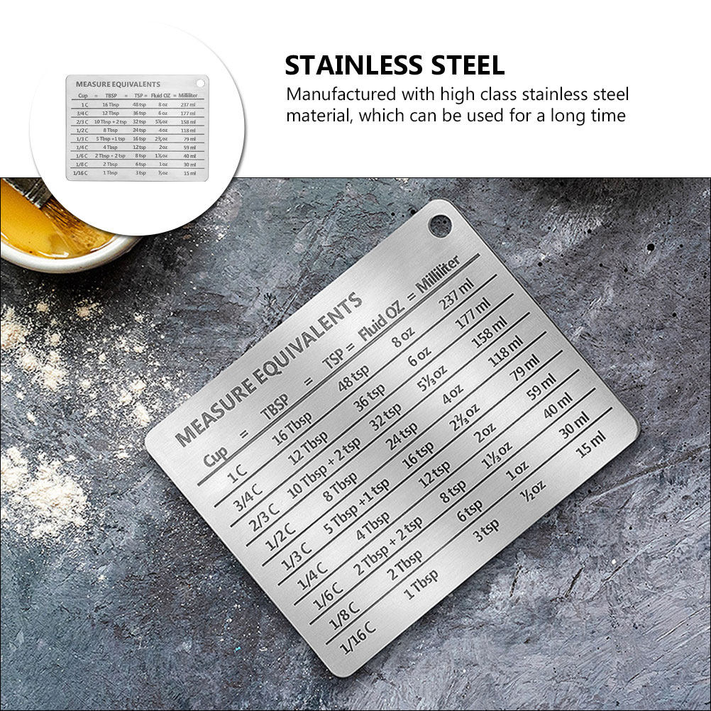 Stainless Steel Baking Chart M - مراجعة Kitchen Baking Conversion Chart وسعره