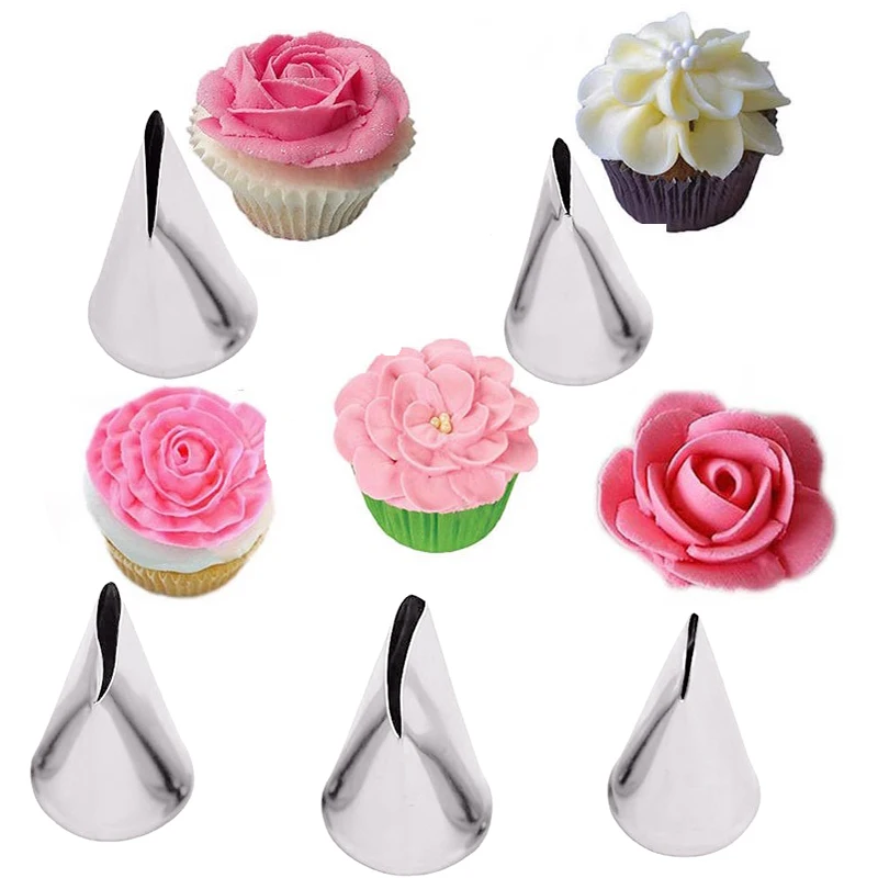 5pcs Flower Tulips Rose Nozzle - مراجعة Kitchen Baking Decor وسعره