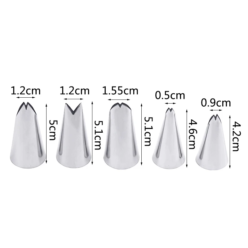 5pcs Flower Tulips Rose Nozzle - مراجعة Kitchen Baking Decor وسعره
