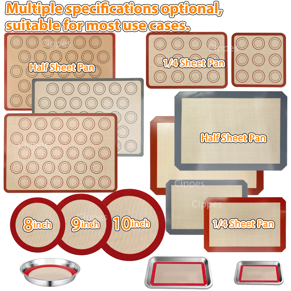 1/2PCS Silicone Baking Mats fo - مراجعة Super Kitchen Baking Mat وسعره