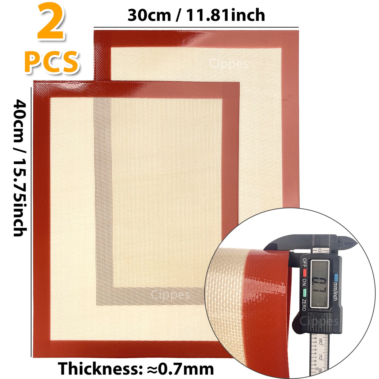 2PCS Silicone Baking Mats for  - مراجعة Super Kitchen Baking Mat وسعره