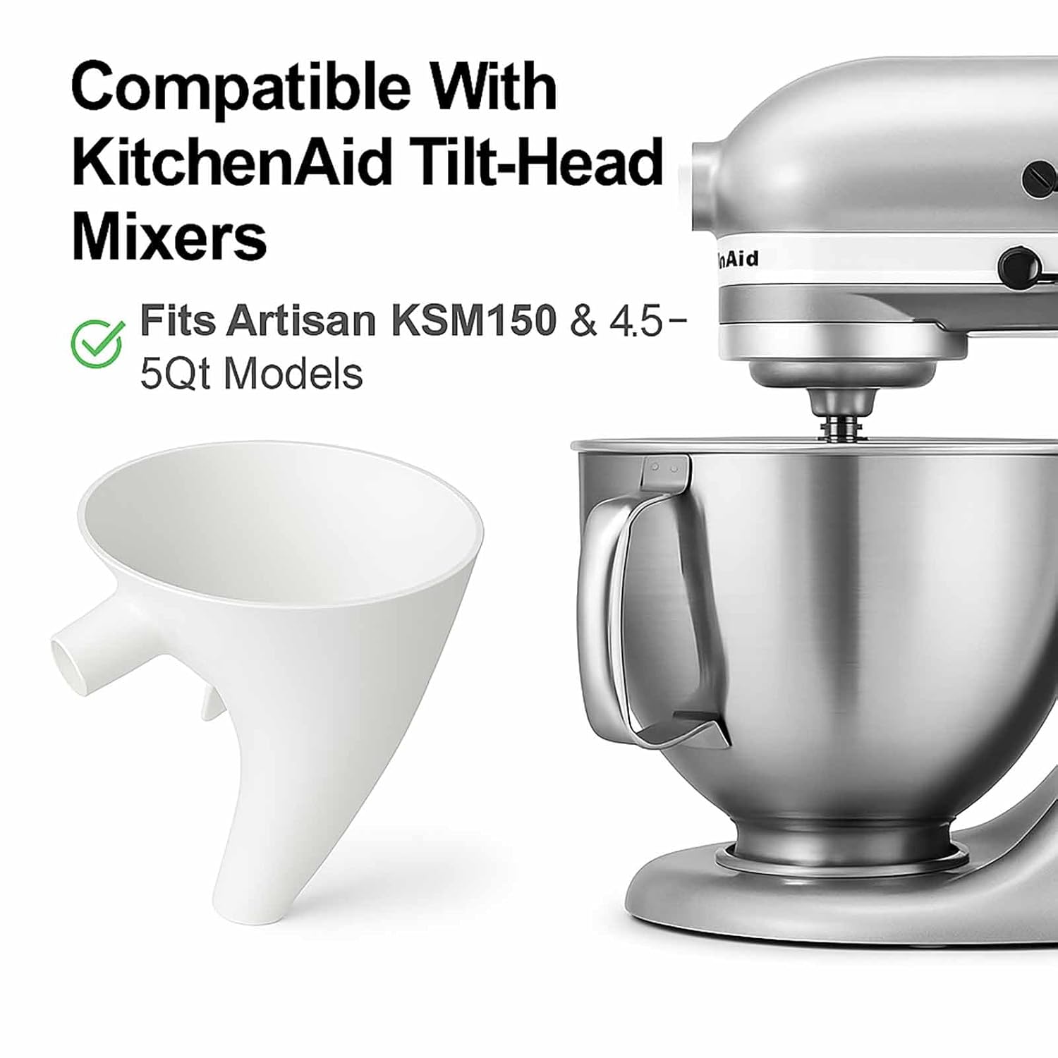 Flour Funnel for Kitchen Aid M - مراجعة Kitchen Aid Baking Mixer وسعره