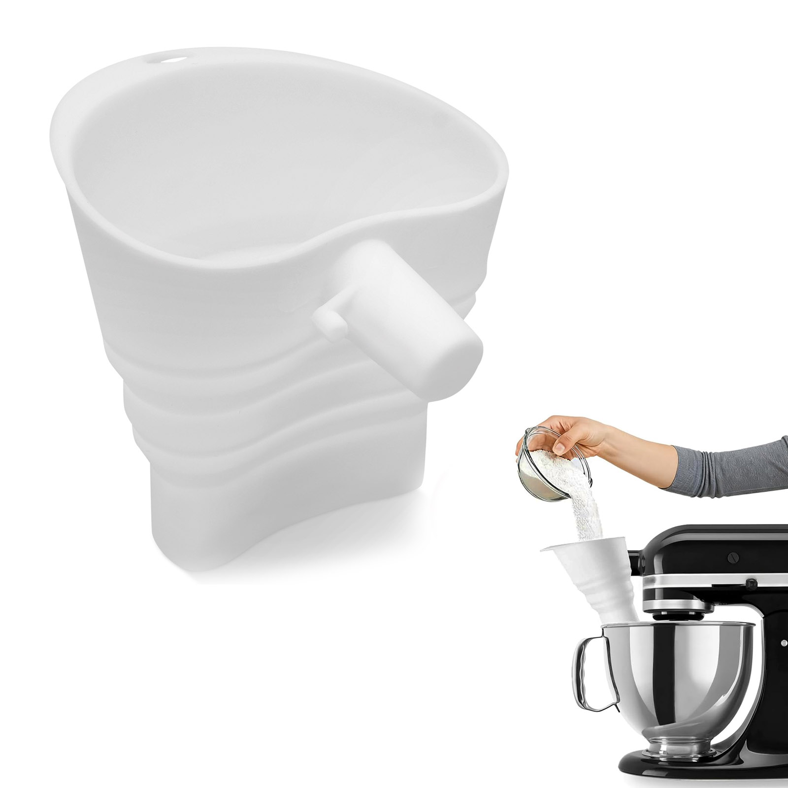 Silicone Flour Funnel for Kitc - مراجعة Kitchen Aid Baking Mixer وسعره