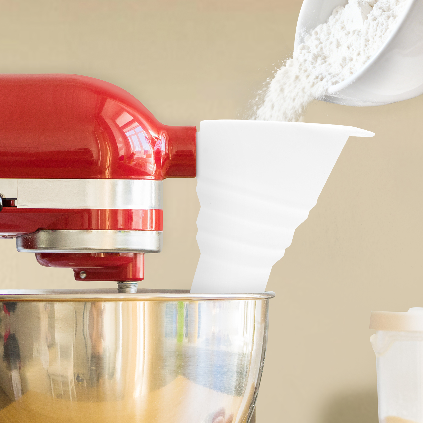 Silicone Flour Funnel for Kitc - مراجعة Kitchen Aid Baking Mixer وسعره