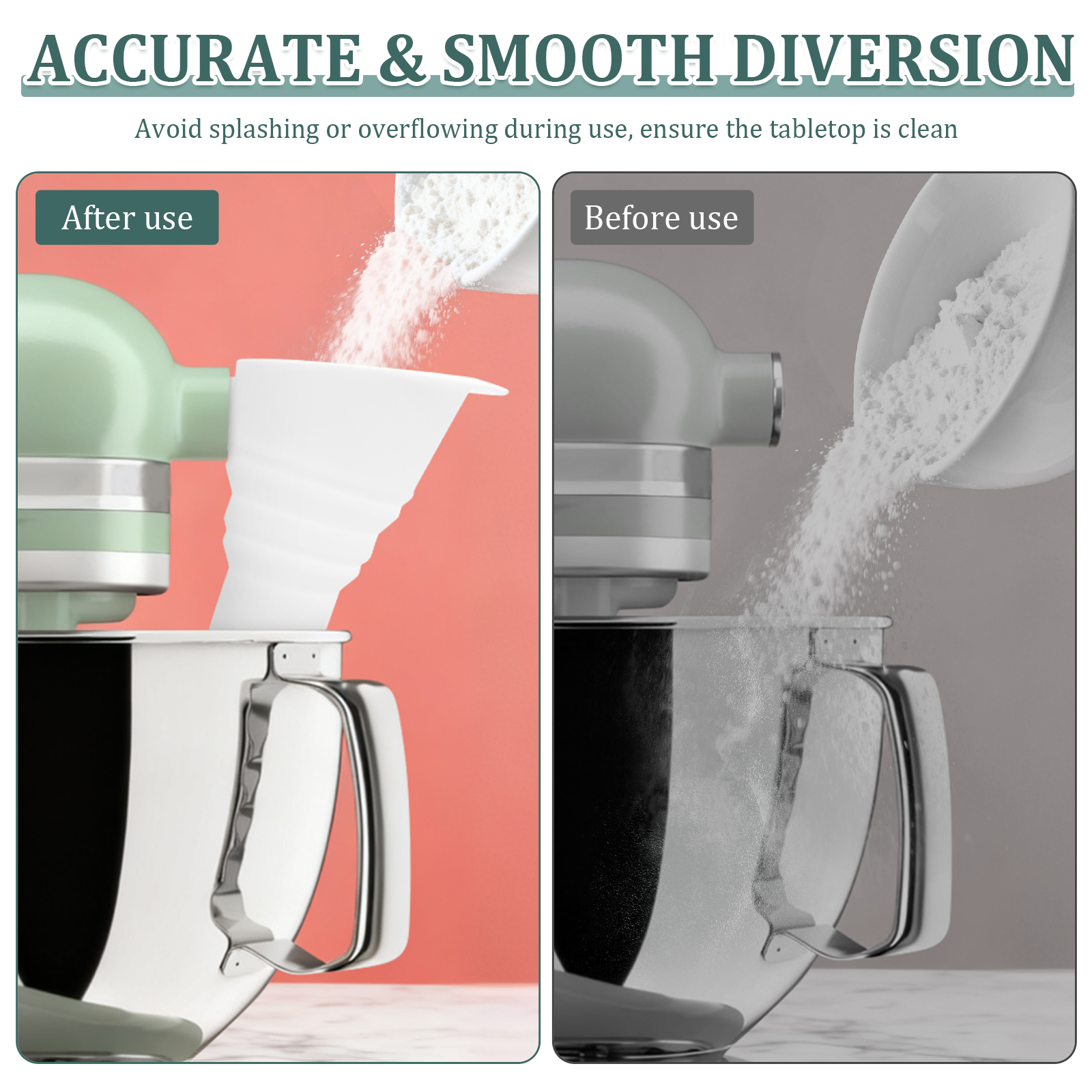 Silicone Flour Funnel for Kitc - مراجعة Kitchen Aid Baking Mixer وسعره