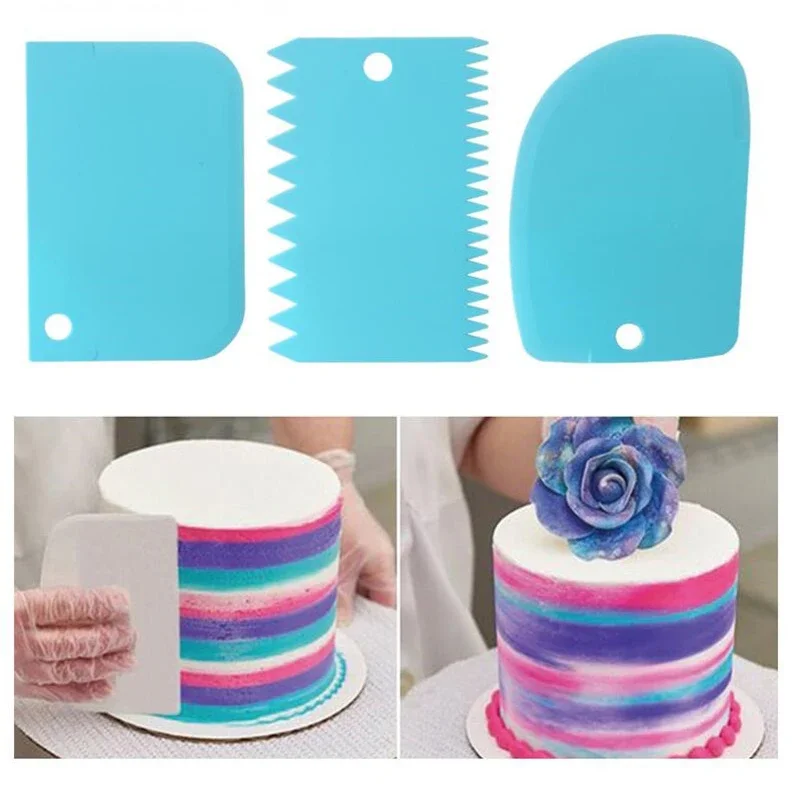 3PCS/Lot Cream Scraper Smoothe - مراجعة Fondant Smoother Set وسعره