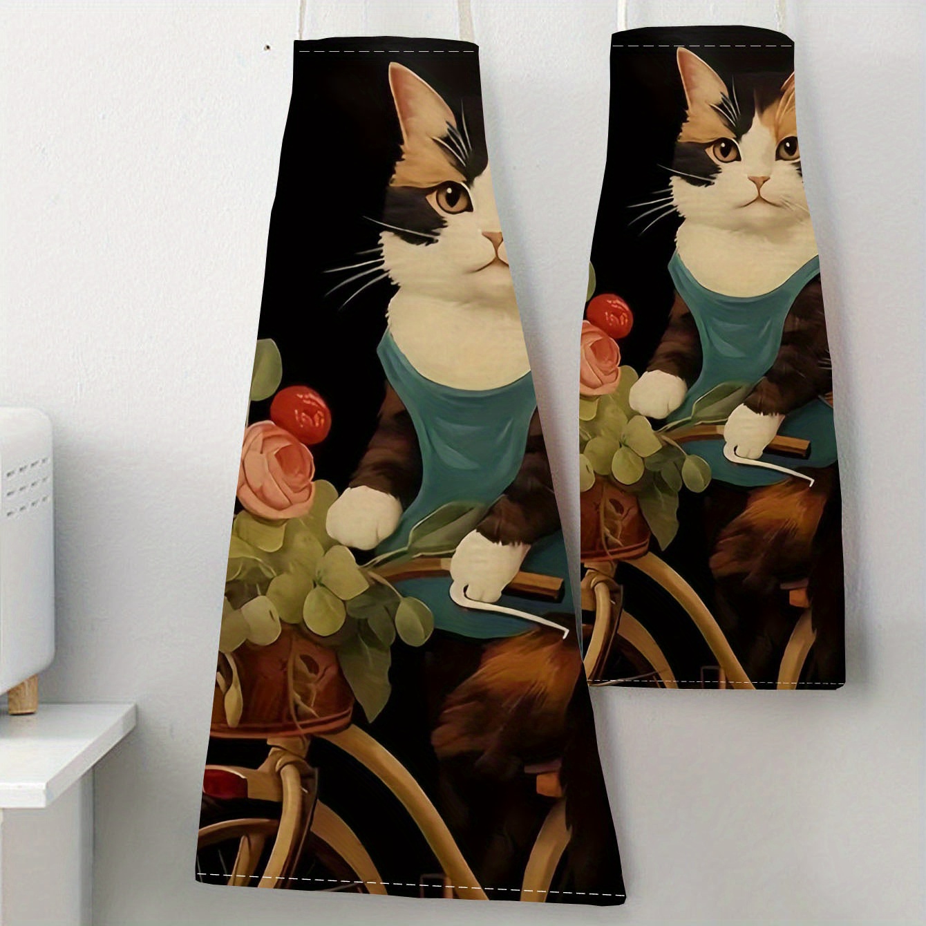 Linen Apron Funny Cat Sunglass - مراجعة Kitchen Baking Area Ideas وسعره
