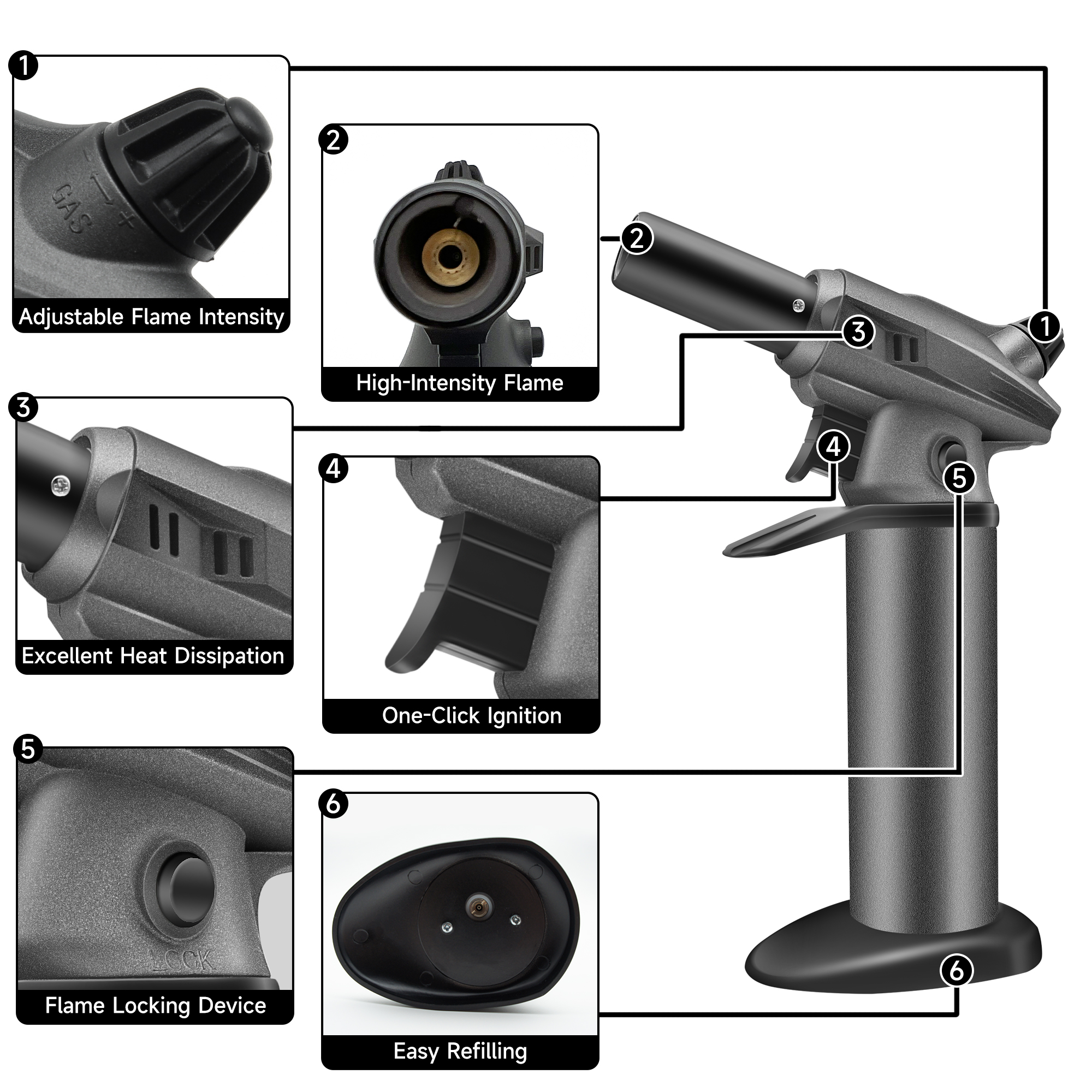High-Power Professional Butane - مراجعة Kitchen Baking Torch وسعره