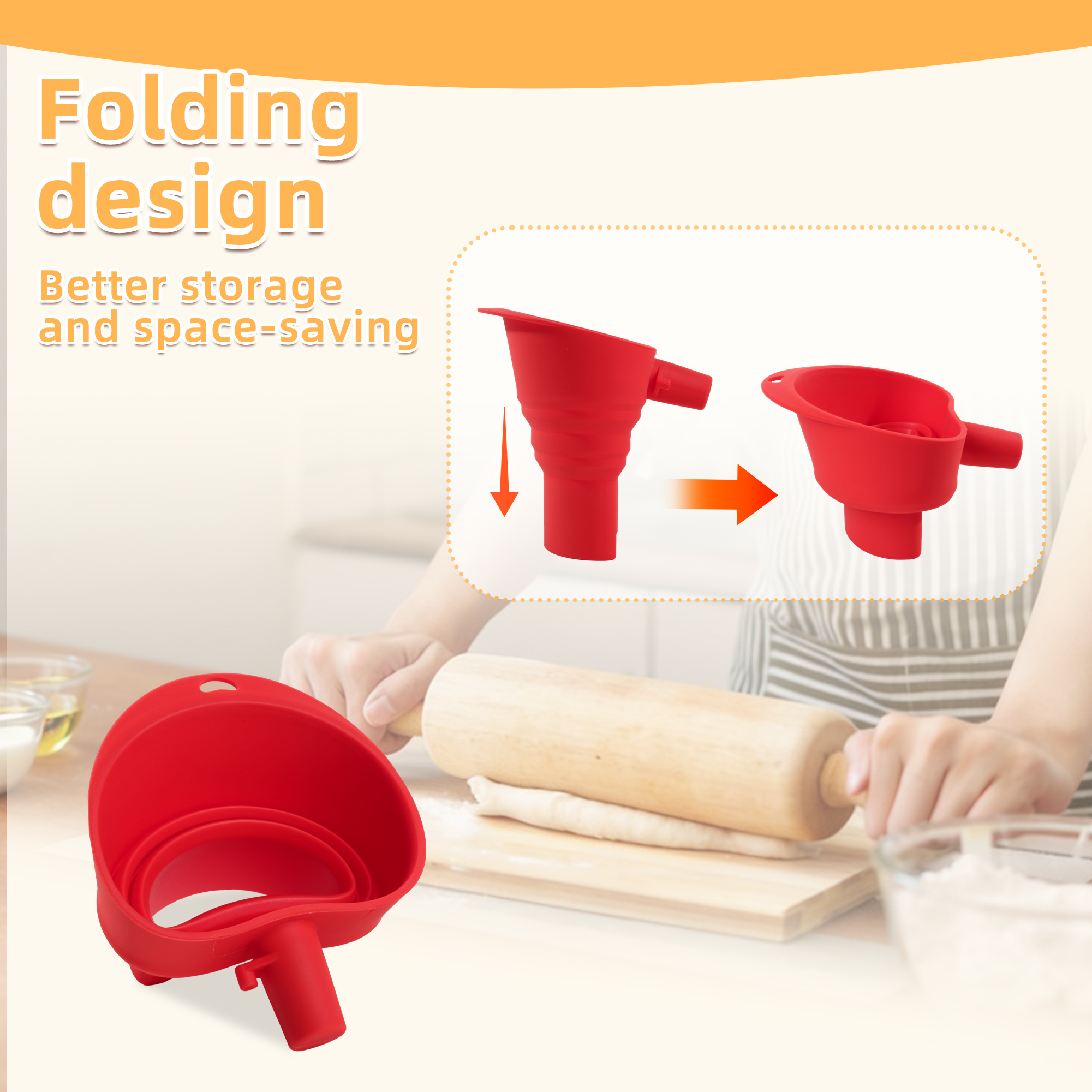 1/3pcs mix Silicone Flour Funn - مراجعة Kitchen Aid Baking Mixer وسعره