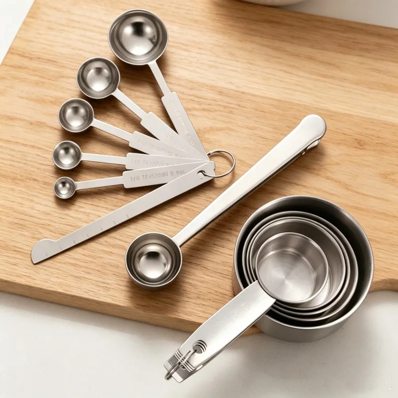 Stackable Stainless Steel Meas - مراجعة Baking Powder Kitchen وسعره