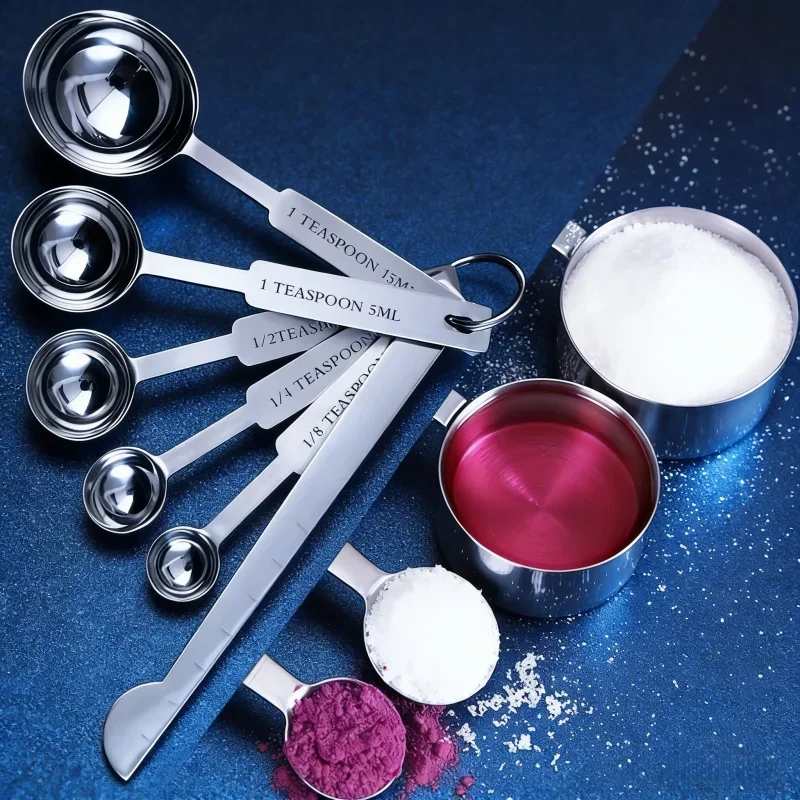 Stackable Stainless Steel Meas - مراجعة Baking Powder Kitchen وسعره
